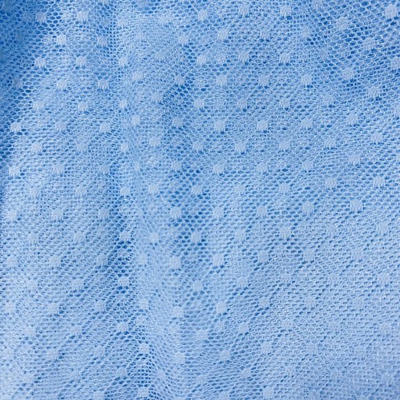 NWT HILL HOUSE HOME Clara Tulle Tiered Mini Skirt sz M Blue Elastic Waist Lined - Picture 8 of 11